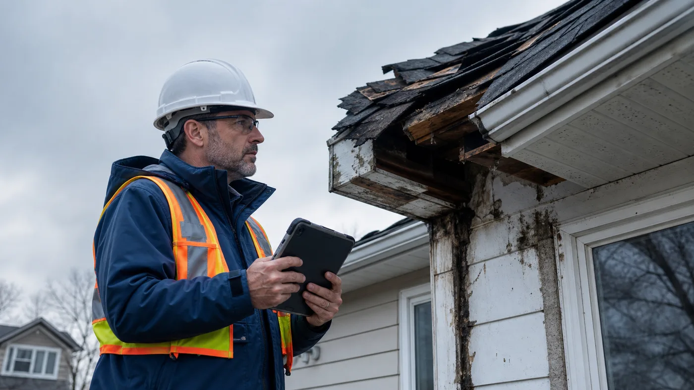 Insurance adjusters carrying out professional field inspection work